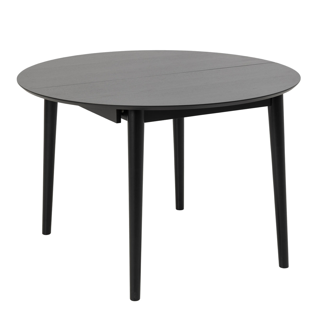 Montreux Round Extending Dining Table in Black 115-154 cm includes 6 Cassandra Dining Chair includes Armrest in Black