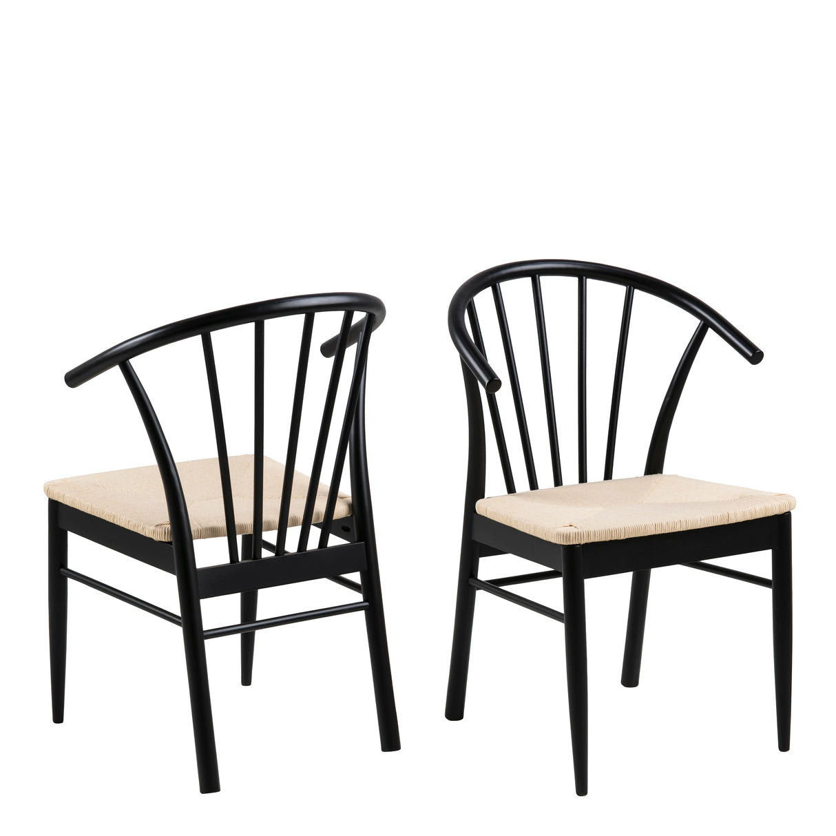 Montreux Round Extending Dining Table in Black 115-154 cm includes 6 Cassandra Dining Chair includes Armrest in Black