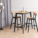 Roxby Bar Table in Oak & Black