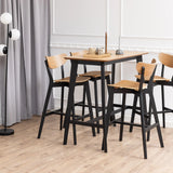 Roxby Bar Table in Oak & Black