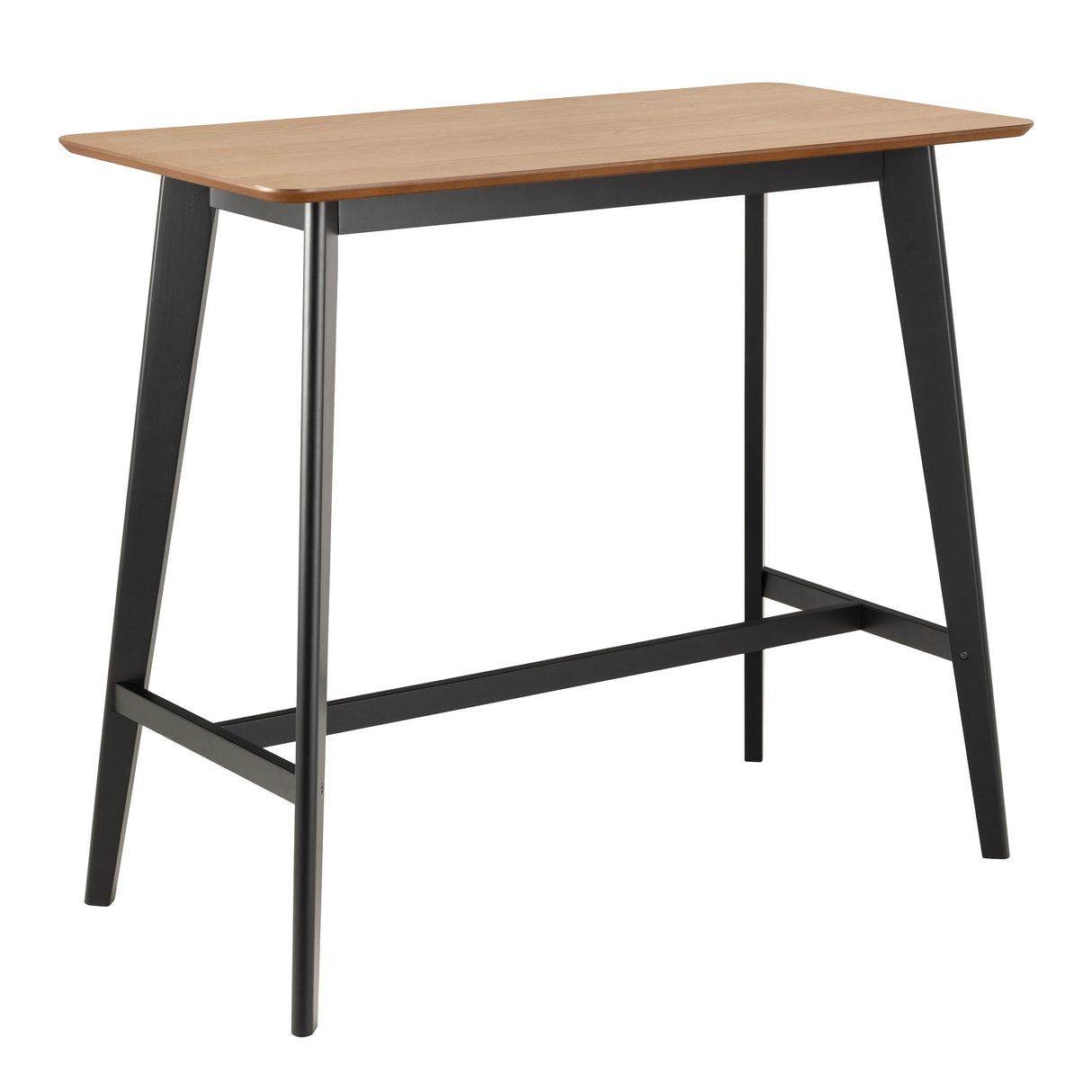 Roxby Bar Table includes 2 Roxby Bar Stool, Black and Oak