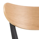 Roxby Bar Table includes 2 Roxby Bar Stool, Black and Oak
