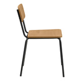 Peru Dining Table in Black and Oak includes 4 Peru Dining Chair in Steel and Oak