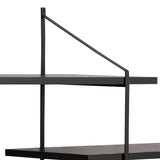 Belfast Wall Unit with 4 Shelves in Black