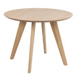 Townsville Round Dining Table in White and Oak 100x75cm