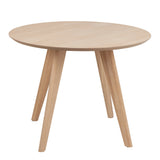 Townsville Round Dining Table in White and Oak 100x75cm