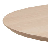 Townsville Round Dining Table in White and Oak 100x75cm