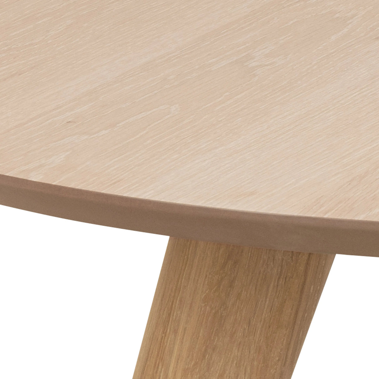 Townsville Round Dining Table in White and Oak 100x75cm