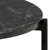 Lamoine Round Side Table in Matt Black