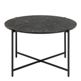 Lamoine Round Coffee Table in Matt Black