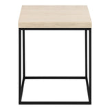 Barossa Coffee Table with Travertine Rough Paper Top & Black Powder Steel Base 40cm