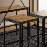 Bahamas Bar Table Set in Black and Oak