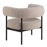 Oakfield Lounge Chair in Beige with Black Legs