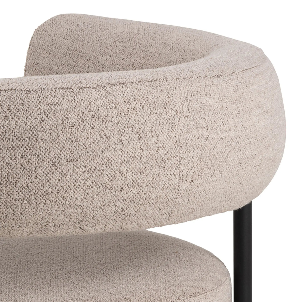 Oakfield Lounge Chair in Beige with Black Legs