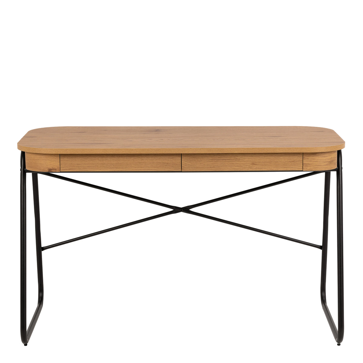 Blueton Desk with 2 Drawers in Black and Oak