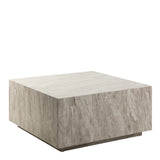 Dice Square Coffee Table in Grey Marble