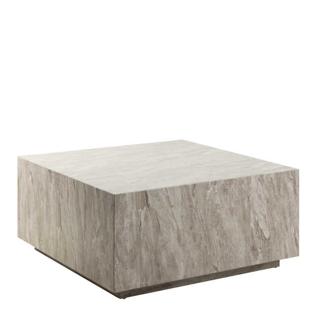 Dice Square Coffee Table in Grey Marble