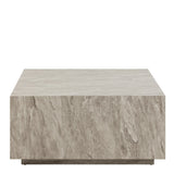 Dice Square Coffee Table in Grey Marble