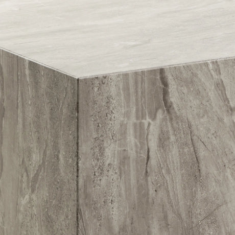 Dice Square Coffee Table in Grey Marble