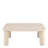 Solano Rectangular Coffee Table in Light Travertine 100x75cm