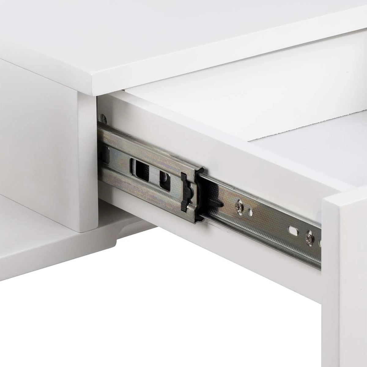 Ashlan 1 Drawer Wall Mounted Square Bedside Table in White