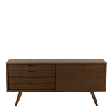 A-Line Sideboard with 4 Drawers and Sliding Door in Smoked Oak