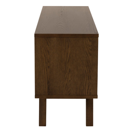 A-Line Sideboard with 4 Drawers and Sliding Door in Smoked Oak