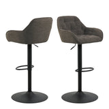 Brooke Swivel Bar Stool in Taupe Set of 2