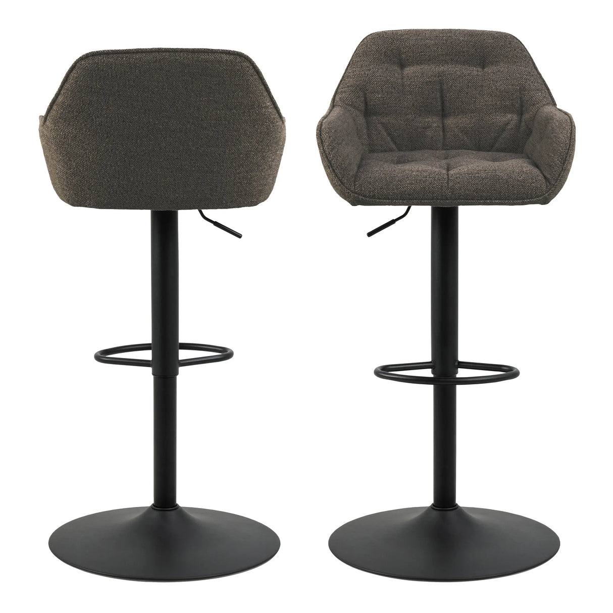 Brooke Swivel Bar Stool in Taupe Set of 2