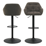 Brooke Swivel Bar Stool in Taupe Set of 2