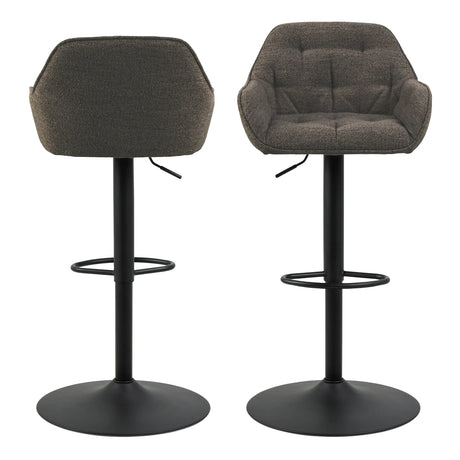 Brooke Swivel Bar Stool in Taupe Set of 2
