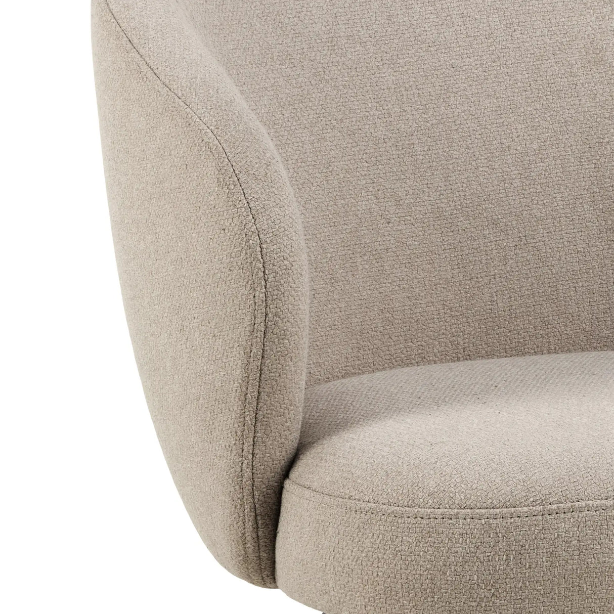 Darlene Dining Chair with Armrest and Swivel in Beige