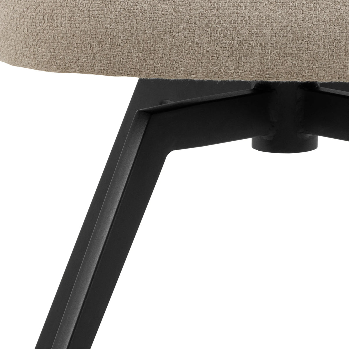 Darlene Dining Chair with Armrest and Swivel in Beige