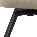 Darlene Dining Chair with Armrest and Swivel in Beige