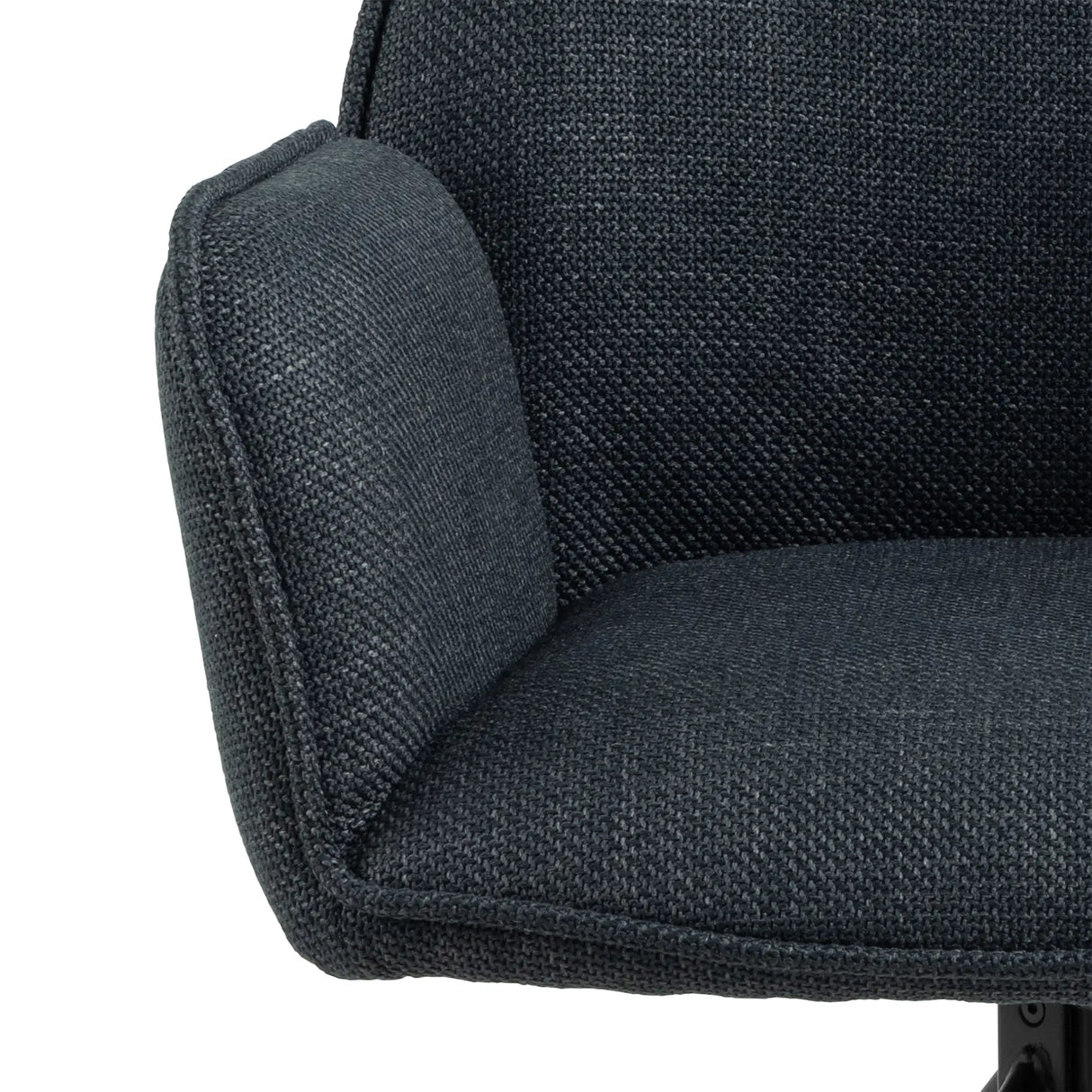 Glenda Dining Chair with Armrest and Swivel in Grey
