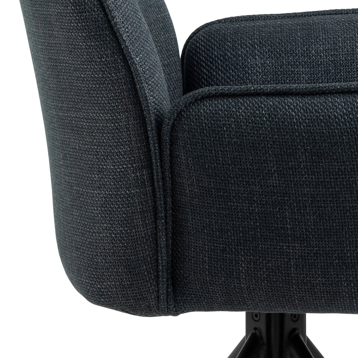 Glenda Dining Chair with Armrest and Swivel in Grey