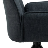 Glenda Dining Chair with Armrest and Swivel in Grey