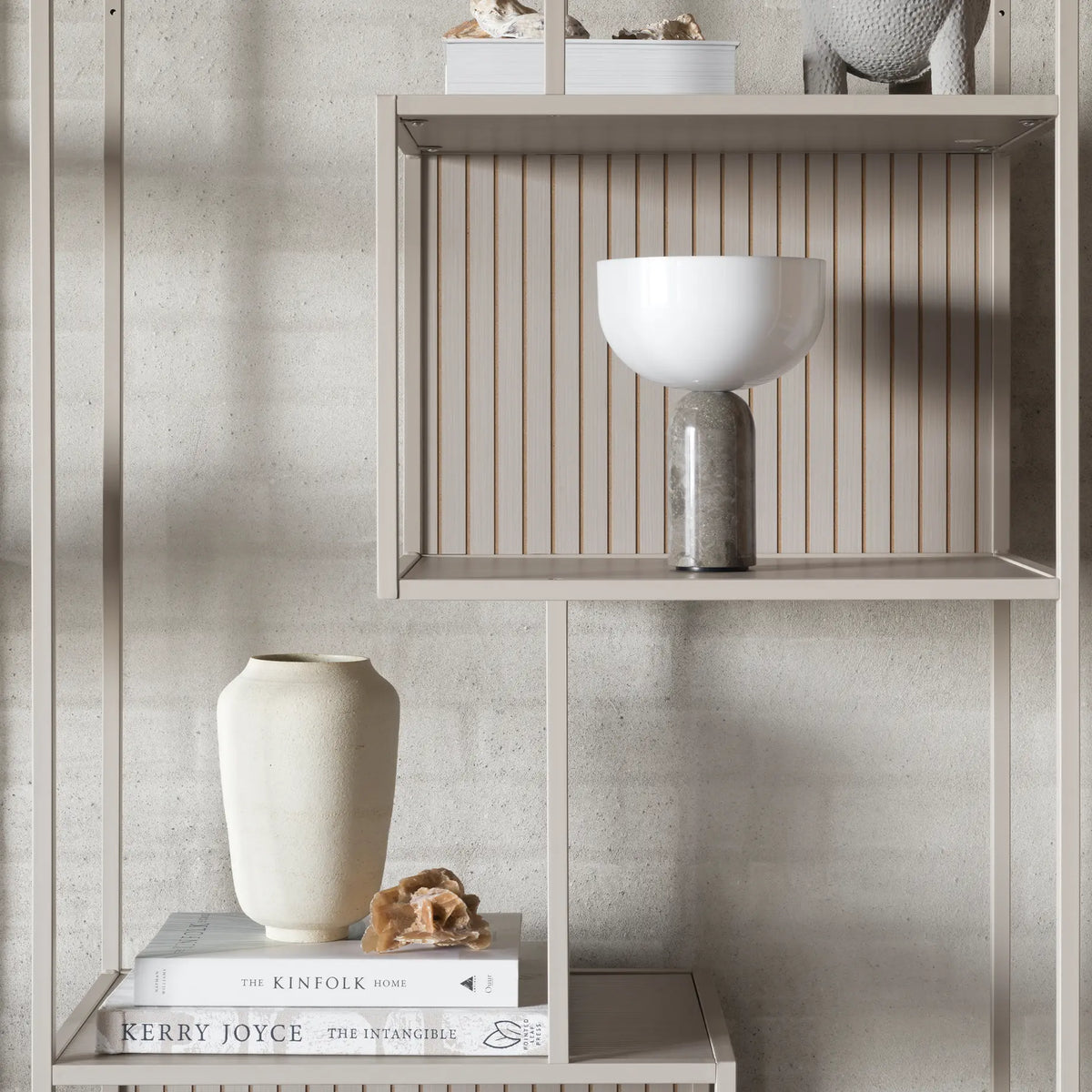 Seaford Tall Grey Metal Bookcase with 5 Shelves
