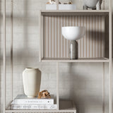 Seaford Tall Grey Metal Bookcase with 5 Shelves