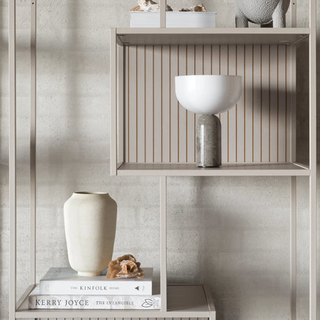 Seaford Tall Grey Metal Bookcase with 5 Shelves