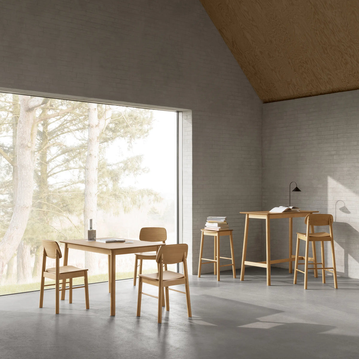 Barlow Bar Table in Matt Oak