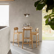 Barlow Bar Table in Matt Oak includes 2 Barlow Bar Stool in Matt Oak