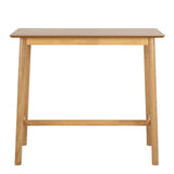 Barlow Bar Table in Matt Oak Includes 2 Barlow Bar Stool Without Back in Matt Oak