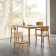 Barlow Rectangular Dining Table in Matt Oak includes 4 Barlow Dining Chair in Matt Oak