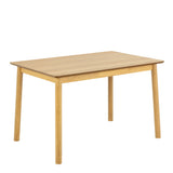 Barlow Rectangular Dining Table in Matt Oak includes 4 Barlow Dining Chair in Matt Oak