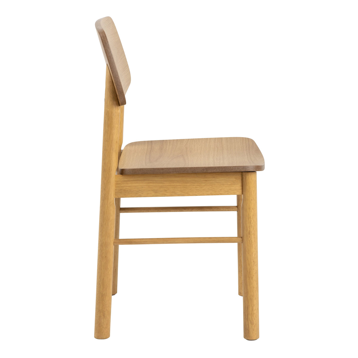 Barlow Rectangular Dining Table in Matt Oak includes 4 Barlow Dining Chair in Matt Oak