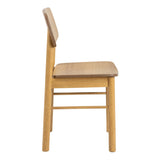 Barlow Rectangular Dining Table in Matt Oak includes 4 Barlow Dining Chair in Matt Oak