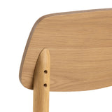 Barlow Rectangular Dining Table in Matt Oak includes 4 Barlow Dining Chair in Matt Oak