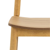 Barlow Rectangular Dining Table in Matt Oak includes 4 Barlow Dining Chair in Matt Oak
