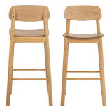 Barlow Bar Stool in Matt Oak Set of 2